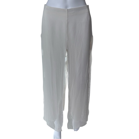 Valentina Kova pants with a straight leg crafted from silk chiffon size Small - Picture 1 of 6
